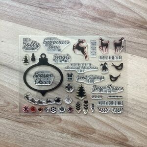 Hero Arts Christmas Stamp Set Black Nature Design Stamps | holiday winter card